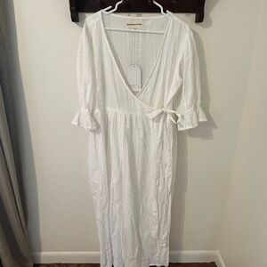 Daughters of India Uma White Wrap Dress
